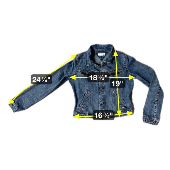 Vintage Blue Jean Denim Jacket Kids Size Large Tommy Hilfiger Retro Y2K READ - Picture 9 of 9
